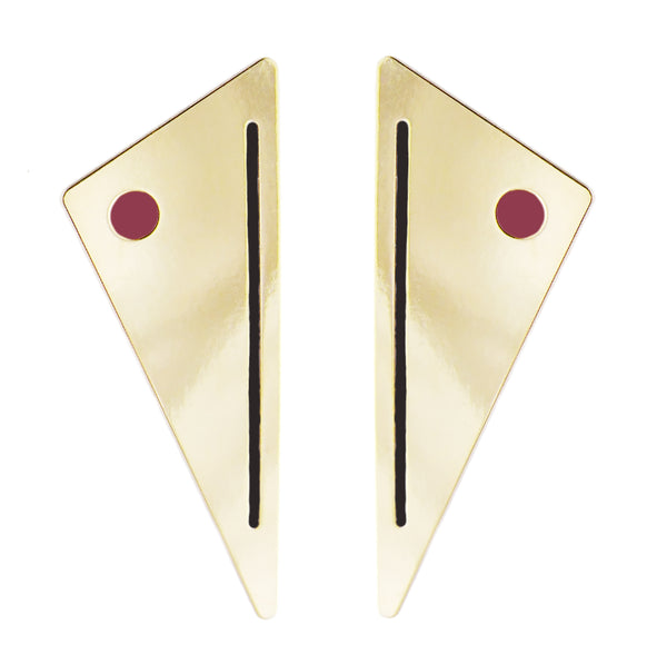 Gold Art Deco statement earrings