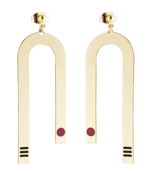 Miami inspired gold earrings