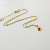 Minimal gold dot necklace
