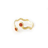 Wavy gold ring