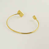 Gold octagons open bangle