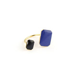 Gold plated two-tone floating ring