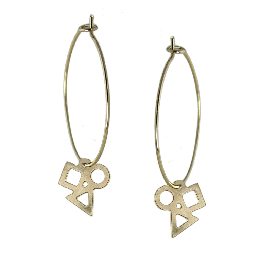 Delicate geometric hoop earrings