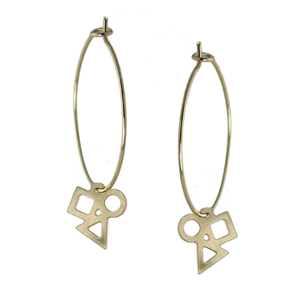Delicate geometric hoop earrings