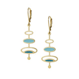 Fifties retro inspired gold earrings