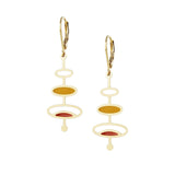 Fifties retro inspired gold earrings